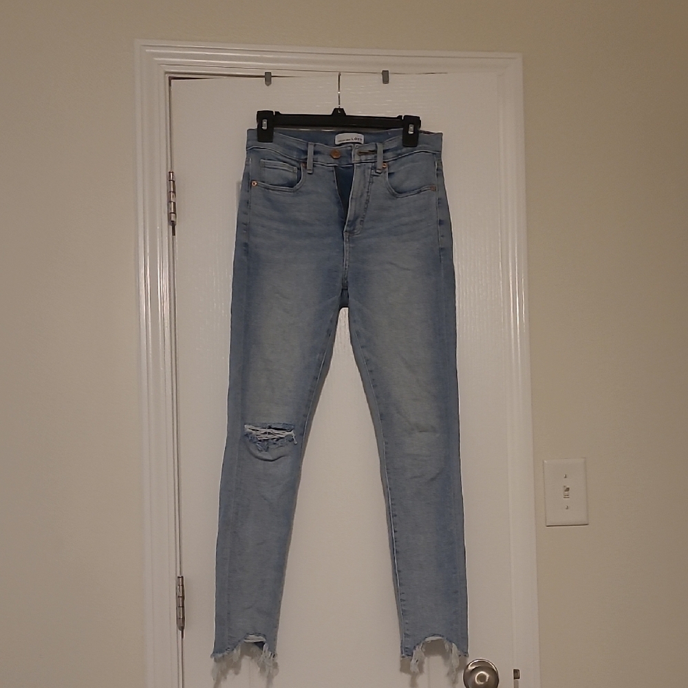 Light Blue Distressed Women's Jeans